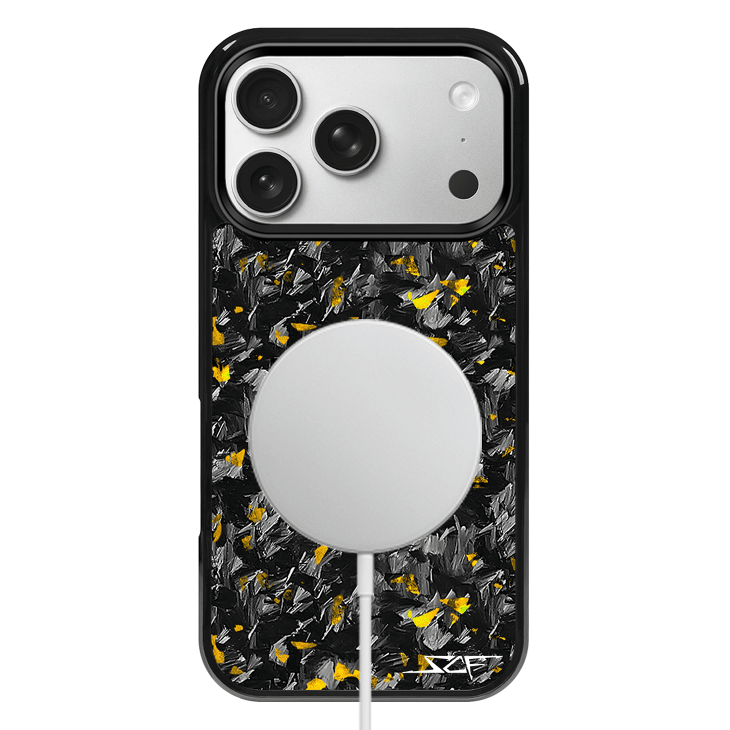 iPhone | Gold Flake Real Forged Carbon Fiber Phone Case | CLASSIC Series