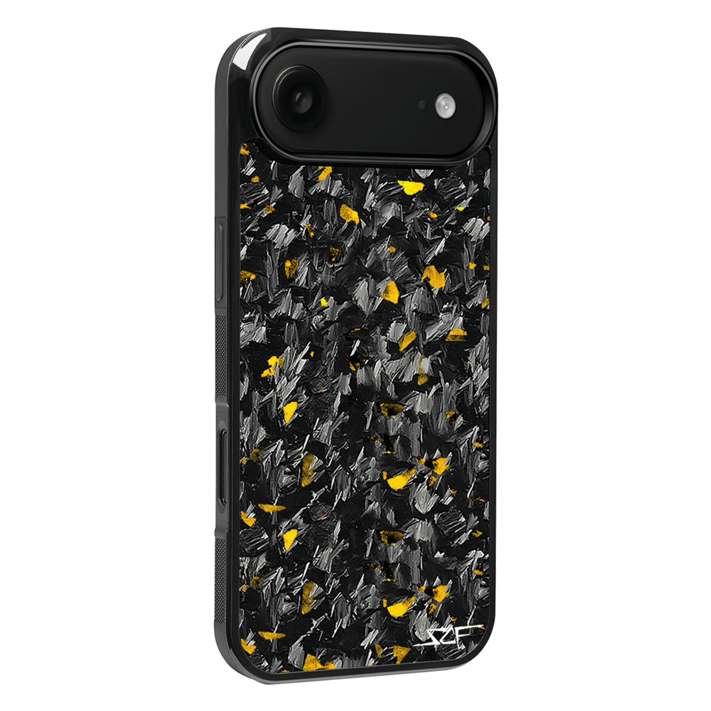 iPhone | Gold Flake Real Forged Carbon Fiber Phone Case | CLASSIC Series